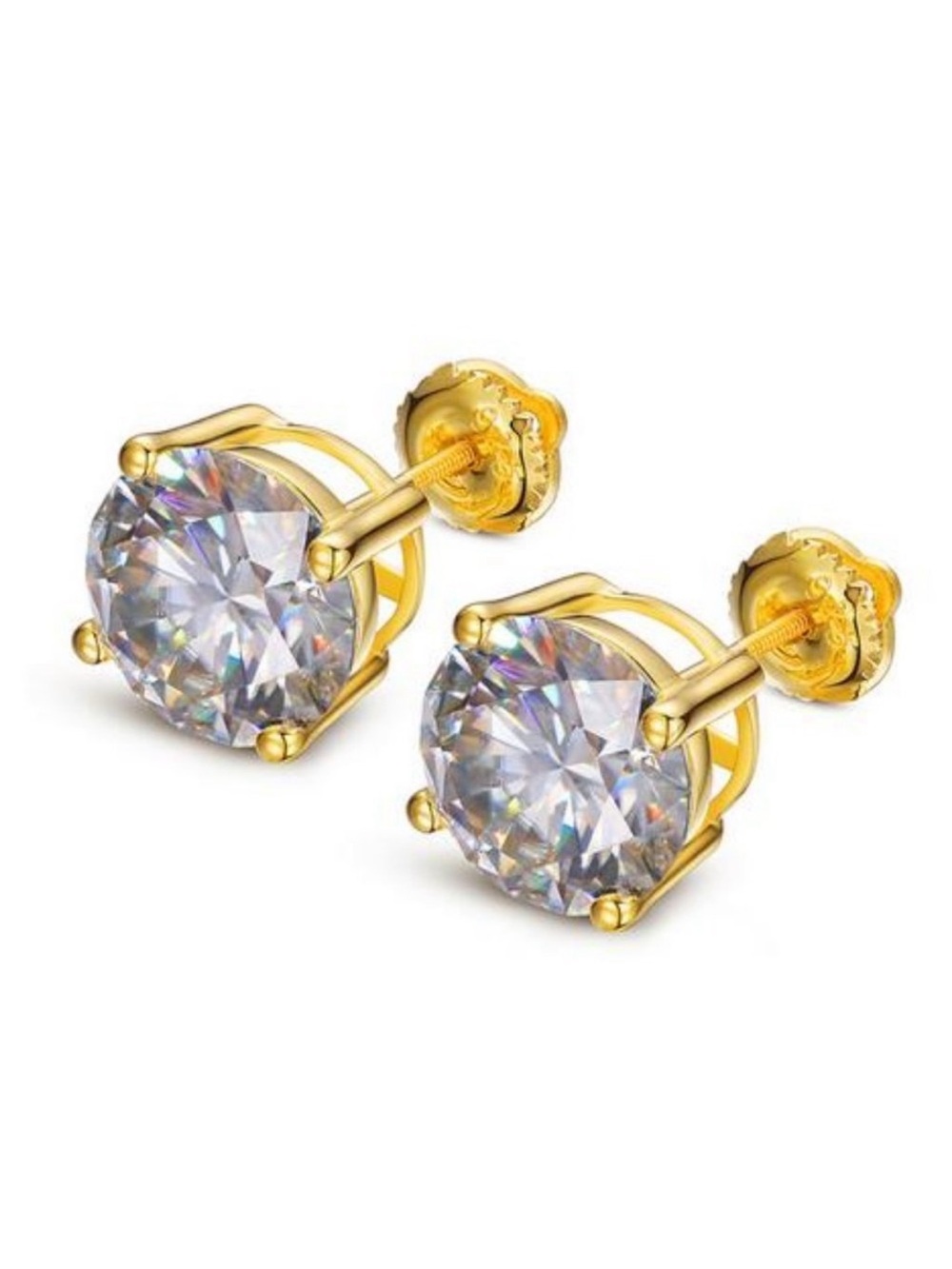 Certified 6ct. t.w. Moissanite Diamond Round Stud Earrings
NEW